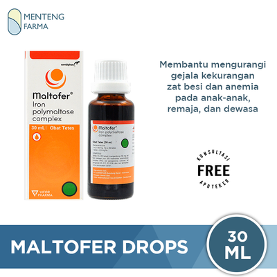 Maltofer Drops 30 mL - Vitamin Zat Besi Anak-anak Remaja dan Dewasa - Menteng Farma