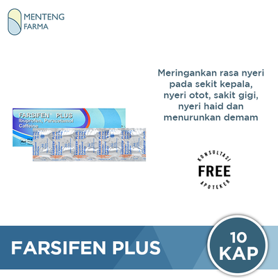 Farsifen Plus 10 Tablet - Obat Pereda Nyeri dan Demam - Menteng Farma