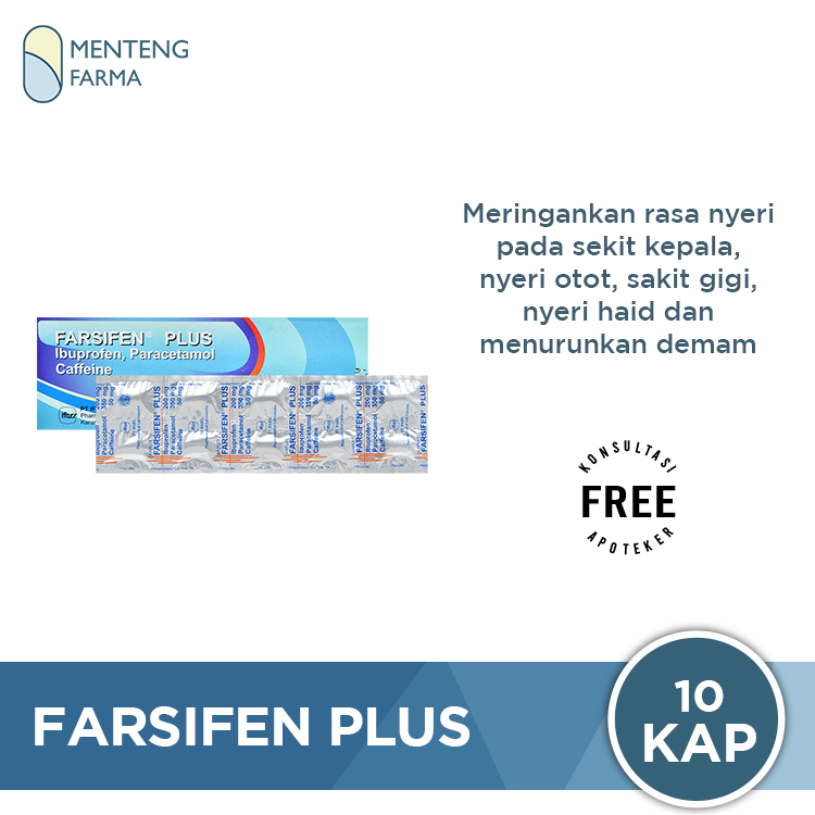 Farsifen Plus 10 Tablet - Obat Pereda Nyeri dan Demam - Menteng Farma