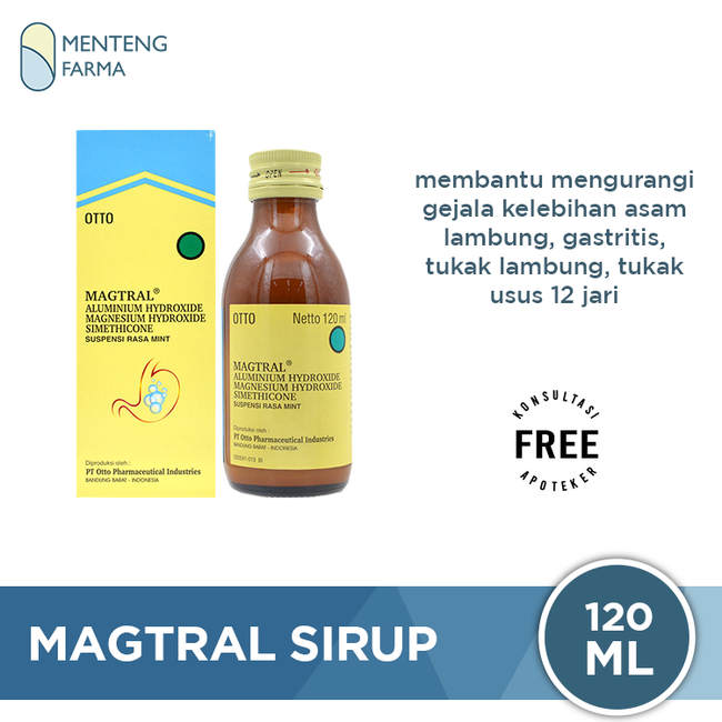 Magtral Sirup 120 ml - Obat Gangguan Lambung / Sakit Maag - Menteng Farma