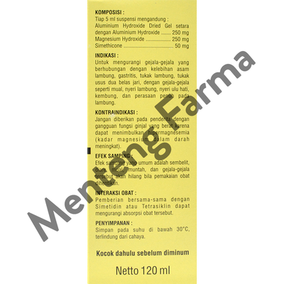 Magtral Sirup 120 ml - Obat Gangguan Lambung / Sakit Maag - Menteng Farma