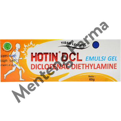 Hot In DCL Emulsi Gel 60 Gr - Gel Pereda Nyeri Sendi, Rematik, Memar - Menteng Farma