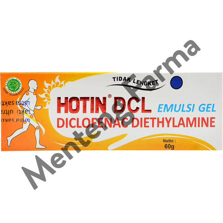 Hot In DCL Emulsi Gel 60 Gr - Gel Pereda Nyeri Sendi, Rematik, Memar - Menteng Farma