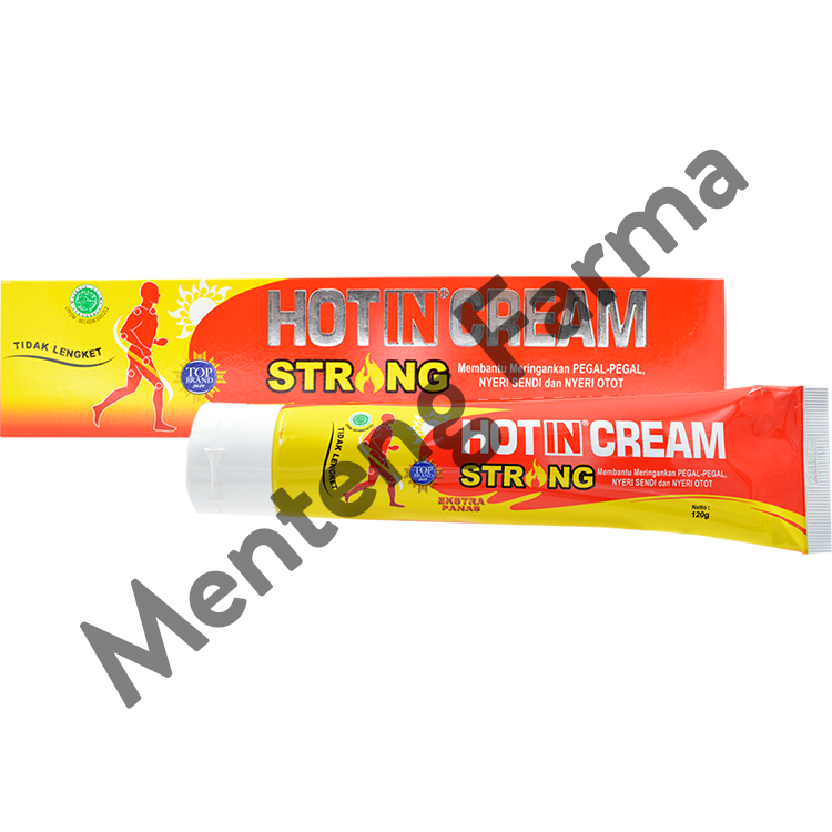 Hot In Cream Strong 120 Gr - Pereda Nyeri Otot dan Sendi Extra Panas - Menteng Farma