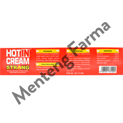 Hot In Cream Strong 120 Gr - Pereda Nyeri Otot dan Sendi Extra Panas - Menteng Farma