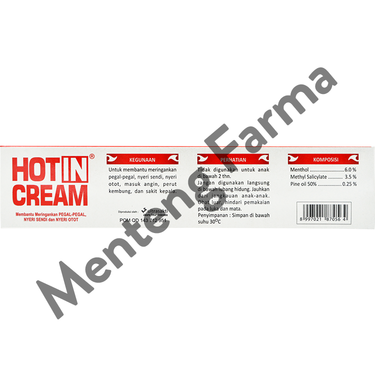 Hot In Cream 120 Gr - Pereda Nyeri Otot dan Sendi - Menteng Farma