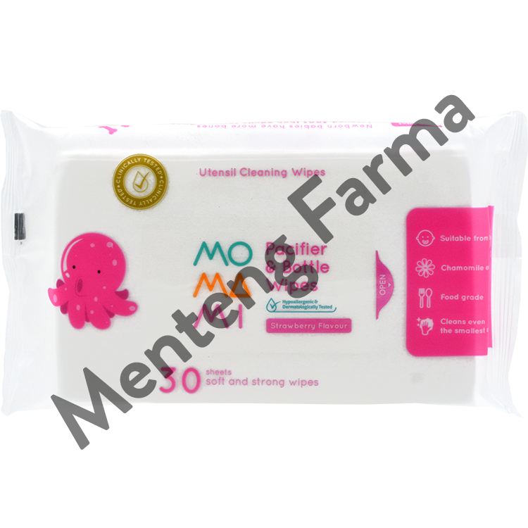 Momami Pacifier & Bottle Wipes 30 Lembar - Tisu Basah Dot & Botol Bayi - Menteng Farma