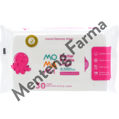 Momami Pacifier & Bottle Wipes 30 Lembar - Tisu Basah Dot & Botol Bayi - Menteng Farma