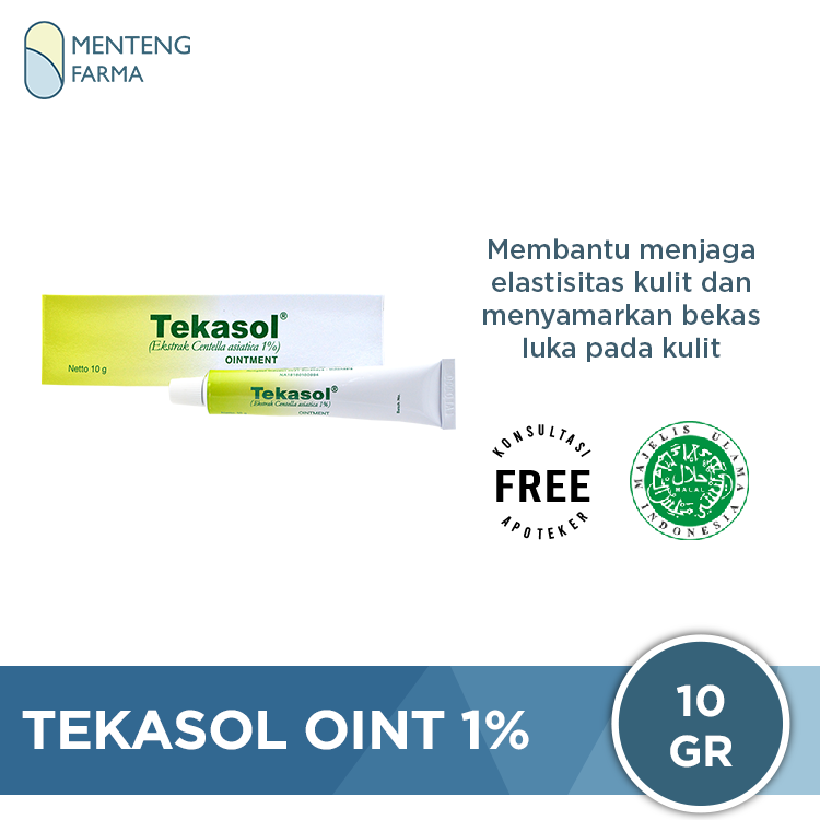 Tekasol Oint 1% 10 g - Menyamarkan Bekas Luka dan Keloid - Menteng Farma