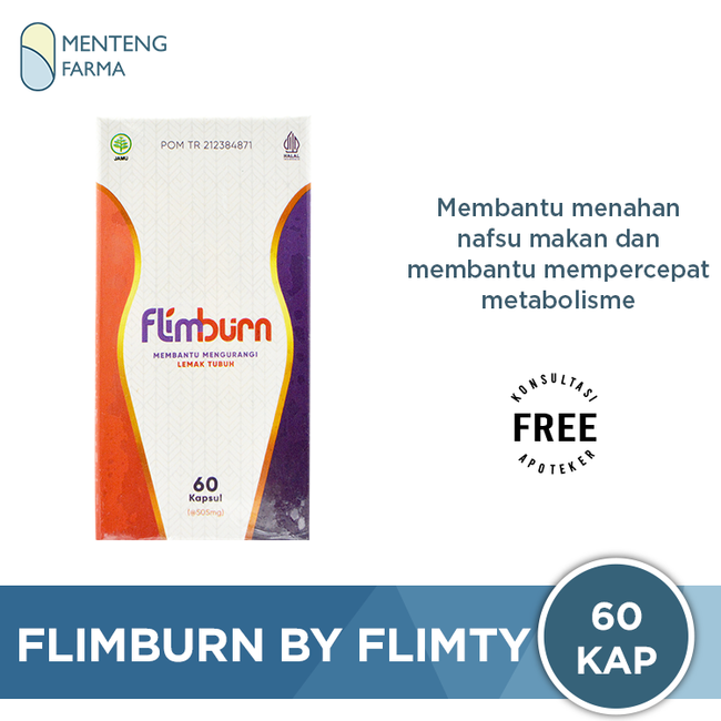 Flimburn By Flimty 60 Kapsul - Suplemen Pembakar Lemak - Menteng Farma