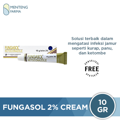 Fungasol 2% Cream 10 g - Krim Anti Jamur pada Kulit - Menteng Farma