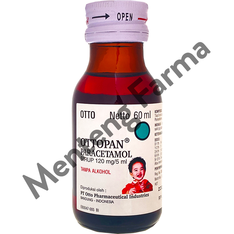 Ottopan Sirup 60 ml - Obat Demam dan Nyeri Ringan Anak - Menteng Farma