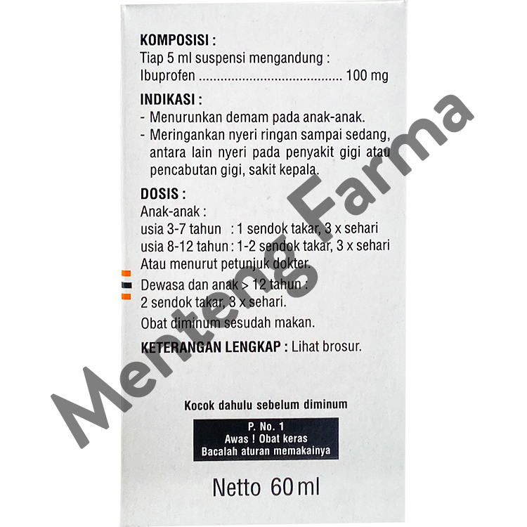 Ostarin Sirup 60 ml - Pereda Nyeri Ringan dan Sedang - Menteng Farma