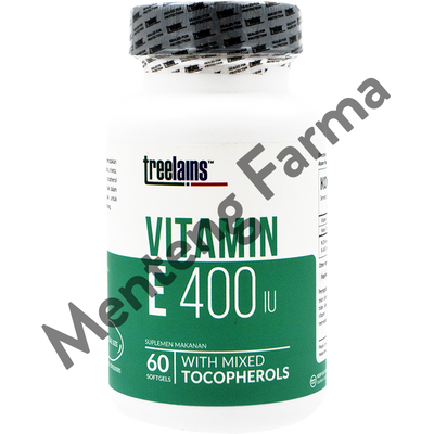 Treelains Vitamin E 400 IU 60 Kapsul - Vitamin Kulit & Jantung - Menteng Farma