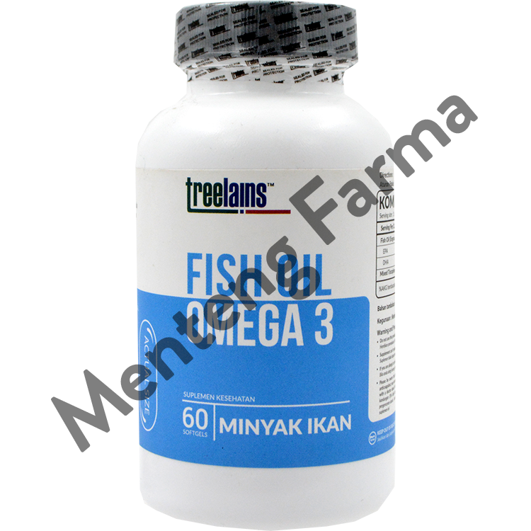 Treelains Fish Oil Omega-3 60 Kapsul - Suplemen Kesehatan Tubuh - Menteng Farma