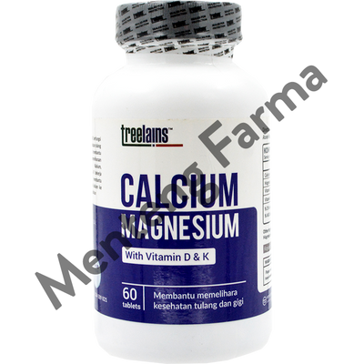 Treelains Calcium Magnesium 60 Tablet - Suplemen Tulang dan Gigi - Menteng Farma