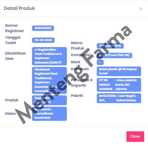 Treelains DHA 100 mg 50 Kapsul - Vitamin Fungsi Otak - Menteng Farma