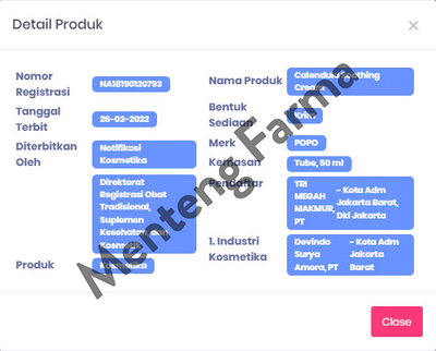 Popo Calendula Soothing Cream 50 mL - Krim Eczema Eksim Kulit Kering - Menteng Farma