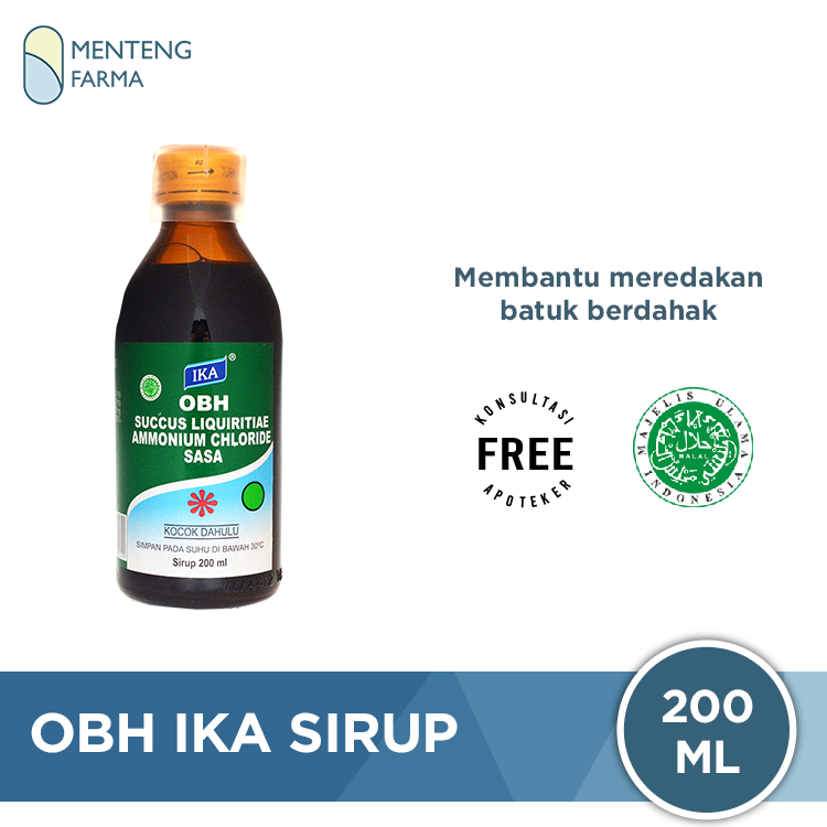 OBH Ika Sirup 200 mL - Obat Batuk Berdahak - Menteng Farma