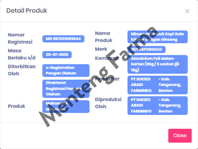 Nutrafor Gold Coffee Creamy - Kopi Ekstrak Ginseng - Menteng Farma