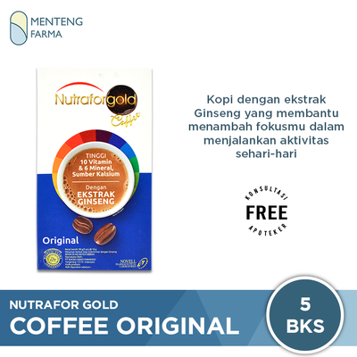 Nutrafor Gold Coffee Original - Kopi Esktrak Ginseng - Menteng Farma