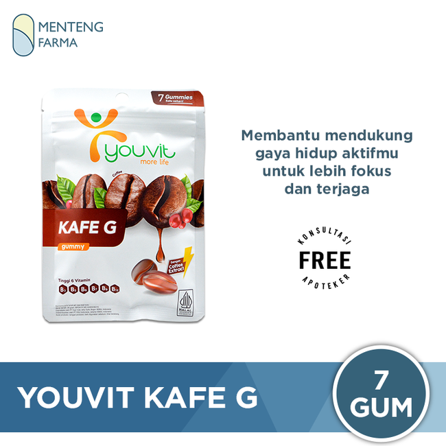 Youvit Kafe G 7 Gummies - Booster dengan Ekstrak Kopi - Menteng Farma