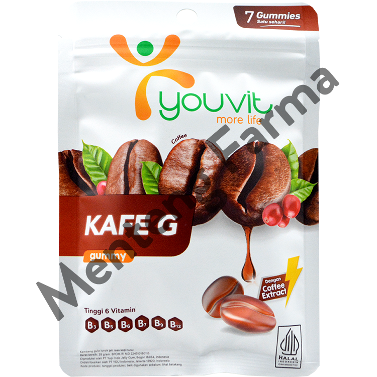 Youvit Kafe G 7 Gummies - Booster dengan Ekstrak Kopi - Menteng Farma