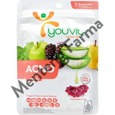 Youvit Acno 7 Gummies - Vitamin Untuk Kulit Berjerawat - Menteng Farma