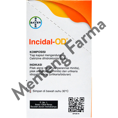 Incidal-OD 4 Kapsul - Obat Alergi Rhinitis Urtikaria - Menteng Farma