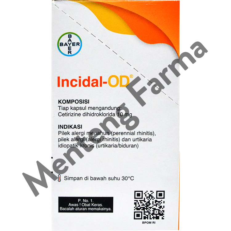 Incidal-OD 4 Kapsul - Obat Alergi Rhinitis Urtikaria - Menteng Farma