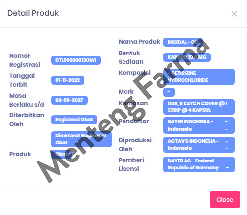 Incidal-OD 4 Kapsul - Obat Alergi Rhinitis Urtikaria - Menteng Farma