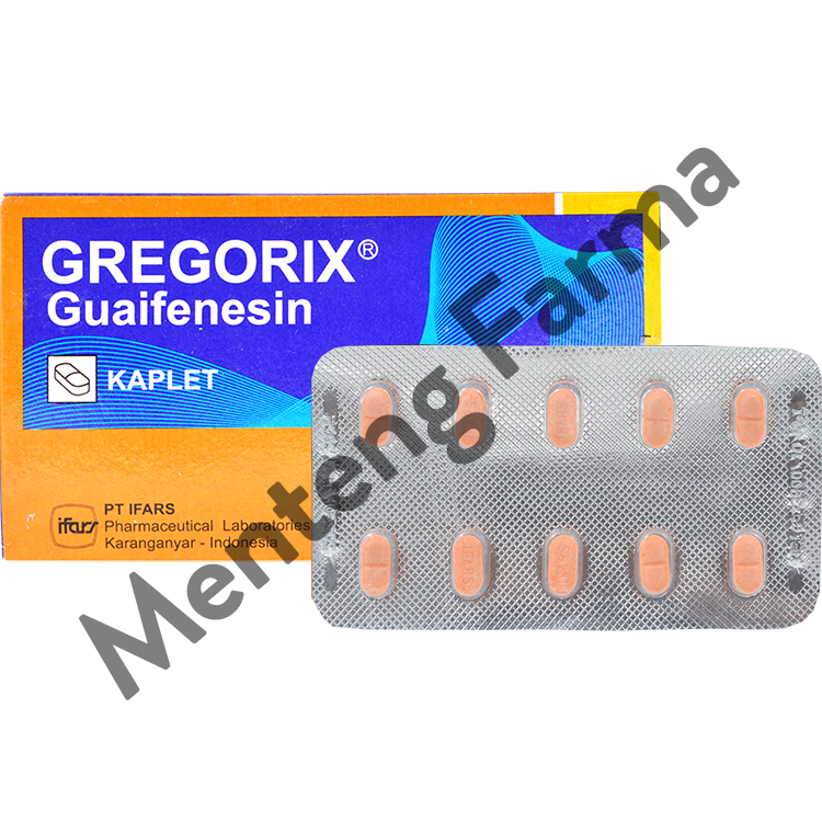 Gregorix 100 mg 10 Kaplet - Meredakan Batuk Berdahak - Menteng Farma