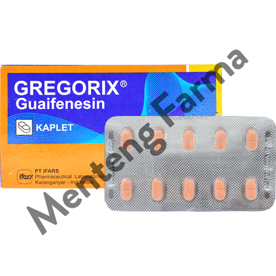 Gregorix 100 mg 10 Kaplet - Meredakan Batuk Berdahak - Menteng Farma