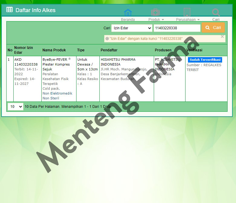 Byebye Fever Dewasa 1 lembar - Plaster Kompres Demam untuk Dewasa - Menteng Farma