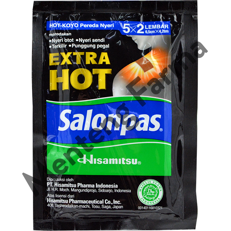 Salonpas Extra HOT - Koyo Pereda Nyeri Otot, Sendi, dan Terkilir - Menteng Farma