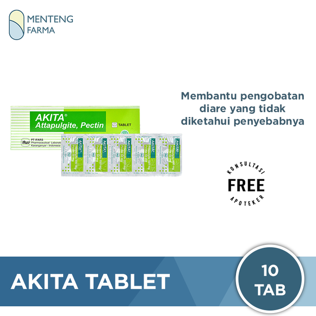 Akita 10 Tablet - Obat Diare - Menteng Farma