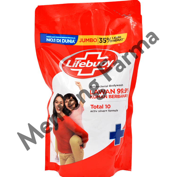 Lifebuoy Sabun Mandi Cair Refill Total 10 850 ML - Sabun Antibakteri ActivSilver - Menteng Farma