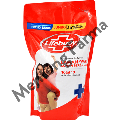 Lifebuoy Sabun Mandi Cair Refill Total 10 850 ML - Sabun Antibakteri ActivSilver - Menteng Farma