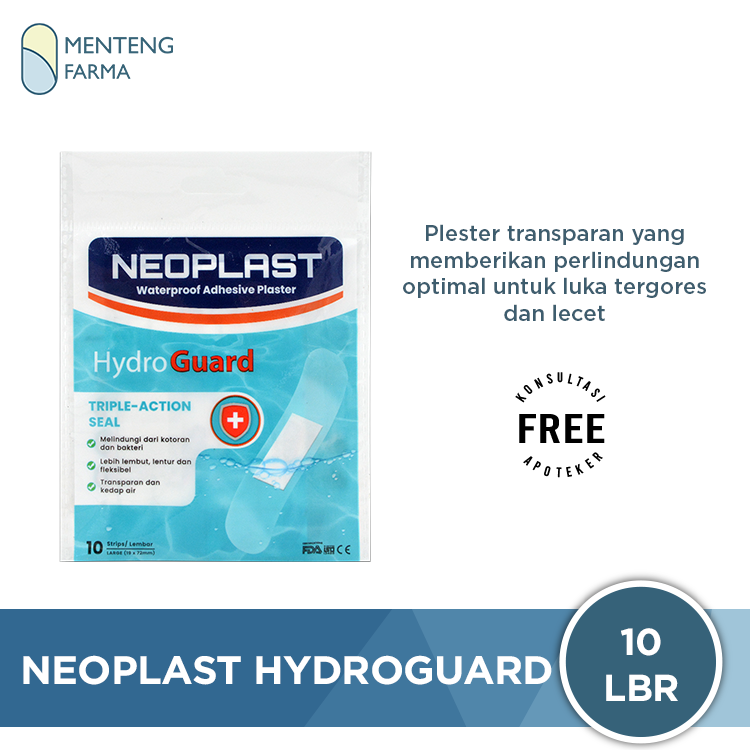 Neoplast Hydroguard 10 Lembar - Plester Luka Transparan - Menteng Farma