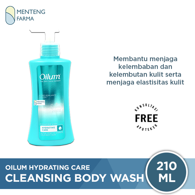 Oilum Hydrating Care Cleansing Wash 210 mL - Sabun Cair Colagen - Menteng Farma