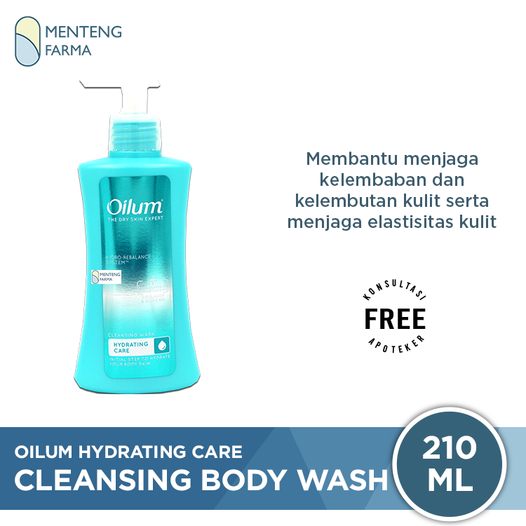 Oilum Hydrating Care Cleansing Wash 210 mL - Sabun Cair Colagen - Menteng Farma