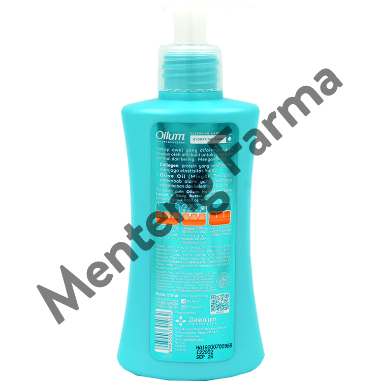 Oilum Hydrating Care Cleansing Wash 210 mL - Sabun Cair Colagen - Menteng Farma