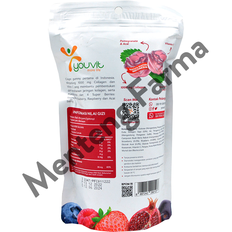 Youvit x Erha Collagen 60 Gummies - Gummy Kolagen Anti Aging - Menteng Farma