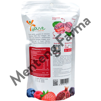 Youvit x Erha Collagen 60 Gummies - Gummy Kolagen Anti Aging - Menteng Farma