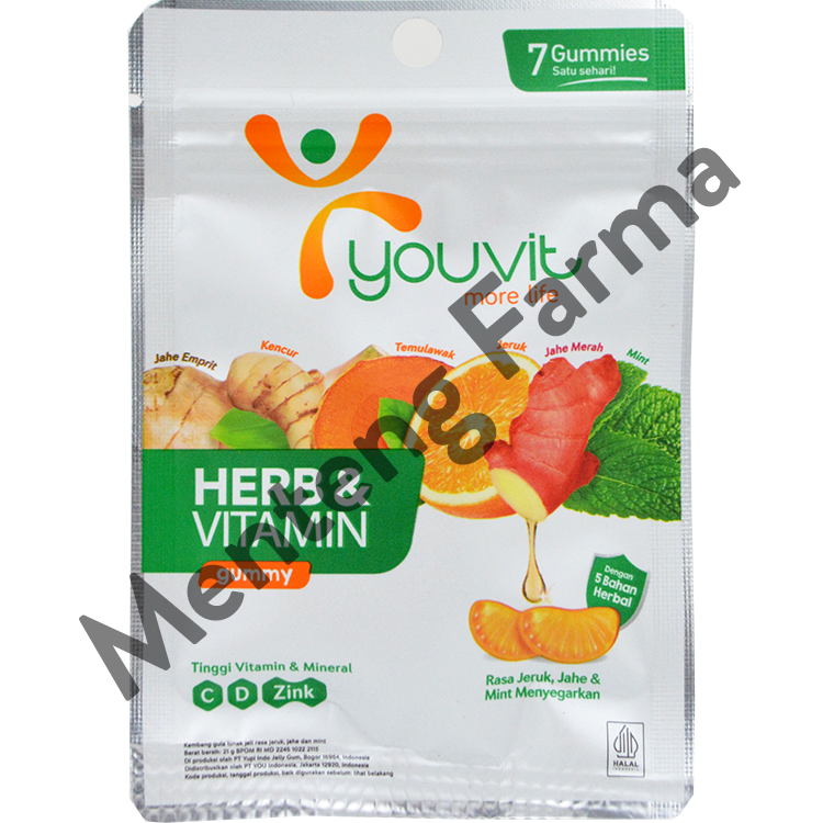 Youvit Herb & Vitamin 7 Gummies - Vitamin Kesehatan Tubuh - Menteng Farma