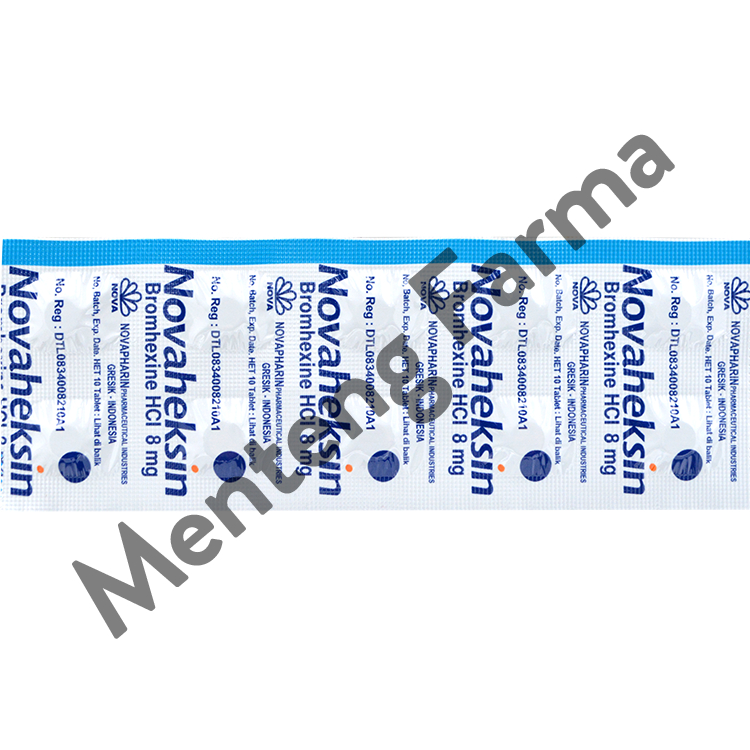 Novaheksin 8 mg 10 Tablet - Obat Batuk & Pengencer Dahak - Menteng Farma