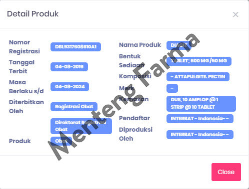 Diagit 10 Tablet - Obat Diare - Menteng Farma