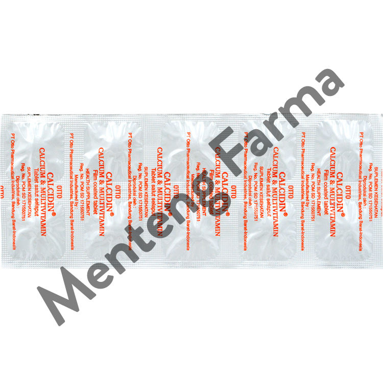Calcidin 10 Tablet - Suplemen Kalsium Tulang dan Gigi - Menteng Farma