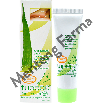 Tupepe Foot Cream 30 g - Krim Tumit Kasar dan Pecah-pecah - Menteng Farma