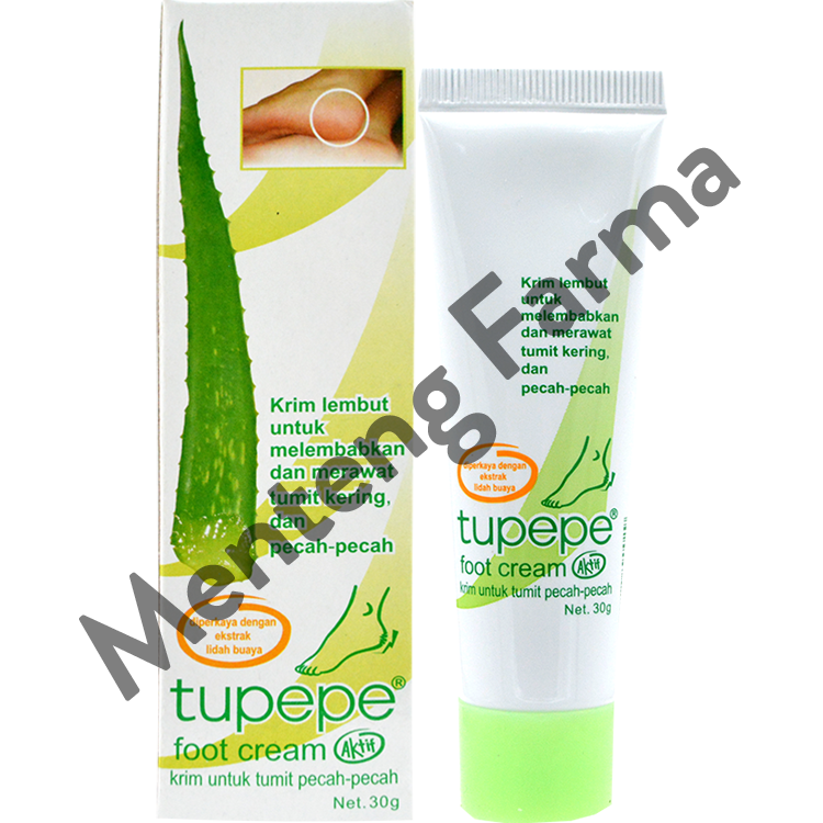 Tupepe Foot Cream 30 g - Krim Tumit Kasar dan Pecah-pecah - Menteng Farma